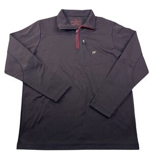 Southern Point Co‎ Mens Tech Pullover Black Red Quarter Zip Chest Pocket Size M